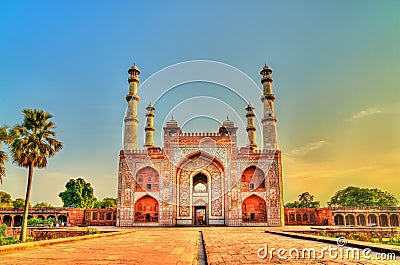 South Gate of Sikandra Fort in Agra - Uttar Pradesh, India Stock Photo