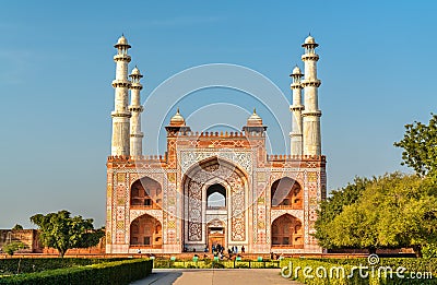 South Gate of Sikandra Fort in Agra - Uttar Pradesh, India Editorial Stock Photo