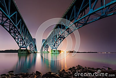 South Grand Island Bridge Stock Photo