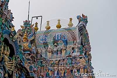 South India Madurai Thiruparankundram Murugan Temple Stock Photo