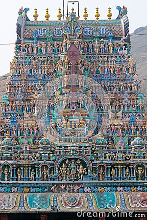 South India Madurai Thiruparankundram Murugan Temple Stock Photo