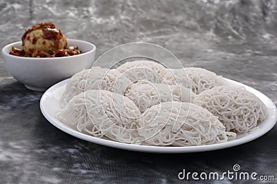 South Indian cuisine =Idiyappam Stock Photo