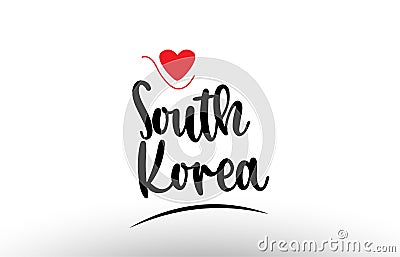 South Korea country text typography logo icon design Vector Illustration