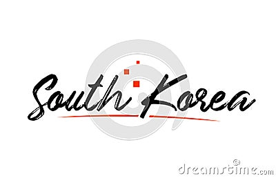 South Korea country typography word text for logo icon design Stock Photo