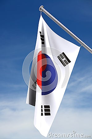 South Korea Flag Stock Photo