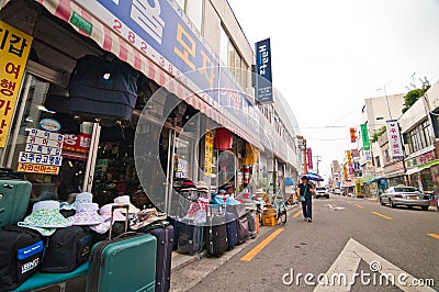 South Korea, local business signage Editorial Stock Photo