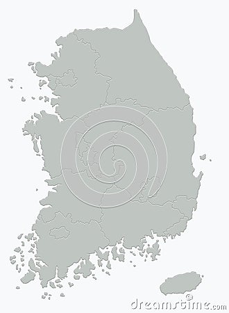 South korea Map Stock Photo