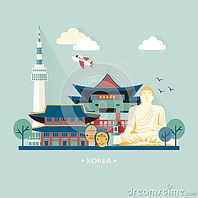 South Korea travel concept Stock Photo