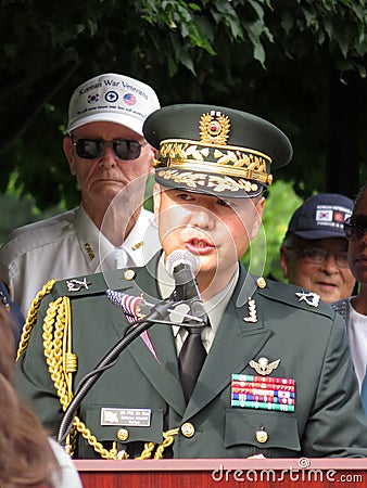 South Korean Defense Attache Speaking Editorial Stock Photo