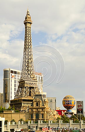 South Las Vegas Boulevard Strip Eiffel Tower Paris Casino Editorial Stock Photo