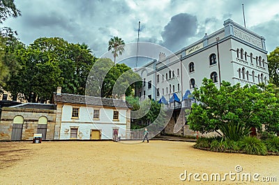 Cadmans Cottage and Sailors home, The Rocks, Sydney, New South Wales Editorial Stock Photo