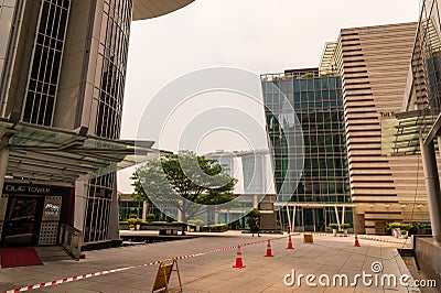 Marina Bay Sands Hotel, Singapore from Collyer Quay Editorial Stock Photo