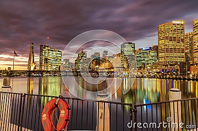 Citycsape, Darling Harbour, Sydney at sunset Editorial Stock Photo