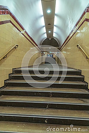 Underground passageway, Museum Station, Sydney Editorial Stock Photo