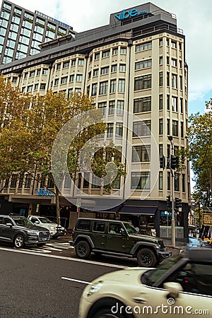 Vibe Hotel, Goulburn St, Sydney Editorial Stock Photo