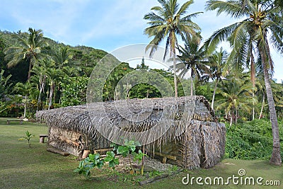 South Pacific Polynesian village Rarotonga Cook Islands Stock Photo