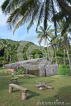 South Pacific Polynesian village Rarotonga Cook Islands Stock Photo