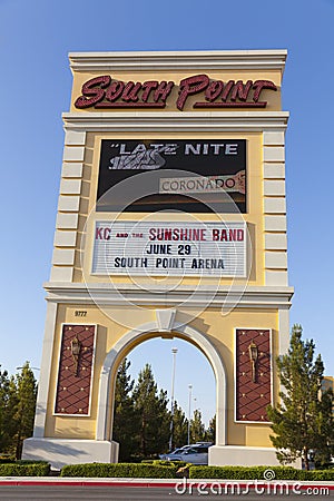 South Point Sign in Las Vegas, NV on May 18, 2013 Editorial Stock Photo