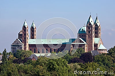 South side of the roman cathedral as Speyer, Germa Stock Photo