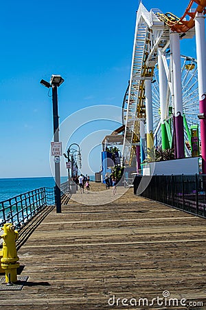 South Side of the Santa Monica Pier Editorial Stock Photo