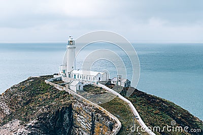 South Stack Lighthouse, Wales, Anglesey, UK Stock Photo