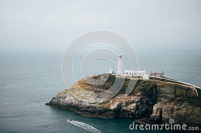 South Stack Lighthouse, Wales, Anglesey, UK Stock Photo