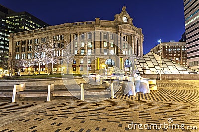 South Station in Boston Editorial Stock Photo