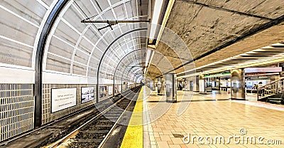 South station tunnel Boston Massachusetts Editorial Stock Photo