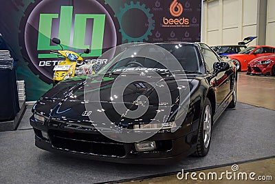 Black Honda NSX NA1 displayed in The Elite showcase Editorial Stock Photo