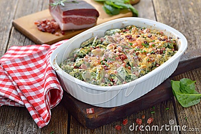 South Tyrolean spinach spaetzle Stock Photo