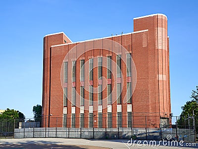The South Ventilation Tower of the Brooklyn-Battery Hugh L. Carey Tunnel Editorial Stock Photo