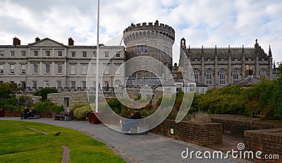 South Wall Of Dublin Castle Editorial Stock Photo