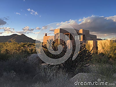 South West, USA, desert sunset Stock Photo