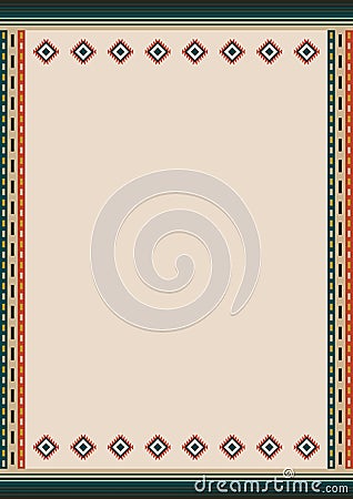 Ethnic style background. For card, restaurant menu, banner, flyer. Mexican tribal patterns and copy Vector Illustration
