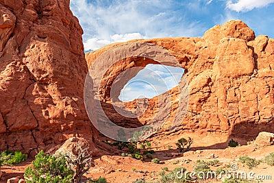 South Window Arch in Arches National Park in Utah Stock Photo