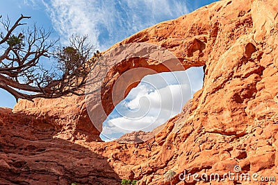 South Window Arch in Arches National Park in Utah Stock Photo