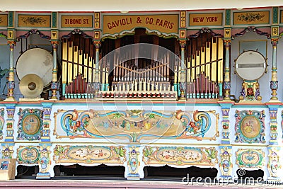 Steam Powered Fairground Organ Editorial Stock Photo