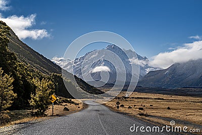 Southern Alps - Tasman Valley Stock Photo