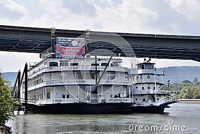The Southern Belle Riverboat on the Tennessee River, built in 1985. Chattanooga, TN, USA, September 18, 2019. Editorial Stock Photo