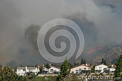 Southern California Wildfire Stock Photo