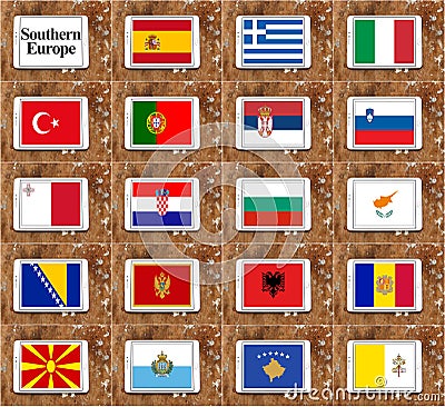 Southern europe countries Stock Photo