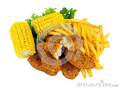 Southern Fried Chicken Dippers Stock Photo