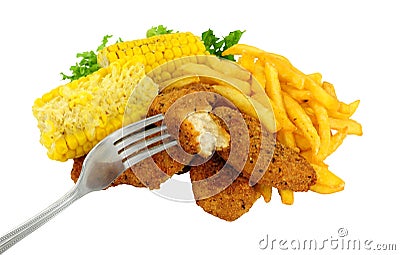 Southern Fried Chicken Dippers Stock Photo