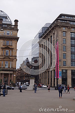 Southern George Square and Hanover Street in Glasgow, Scotland (UK) Editorial Stock Photo