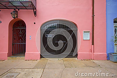 Rainbow Row, Charleston, South Carolina Editorial Stock Photo