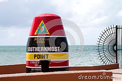 Southernmost Marker Editorial Stock Photo