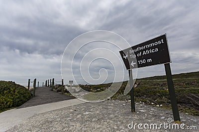 Southernmost Point Of Africa, Cape Agulhas Stock Photo