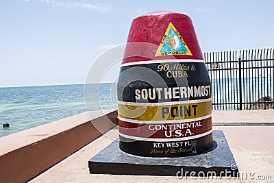 The Southernmost Point Buoy Editorial Stock Photo