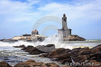 Southernmost tip of peninsular India, Kanyakumari Stock Photo