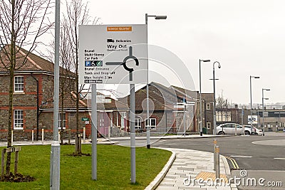 Southmead Hospital Road Direction Sign C Editorial Stock Photo